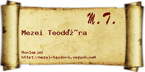 Mezei Teodóra névjegykártya